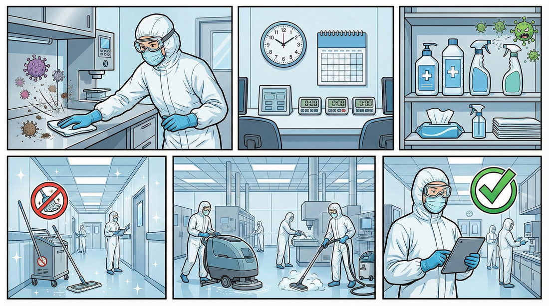Pulizia e Sanitizzazione in Cleanroom: programma ISO 14644-5:2025 (anti-finding)