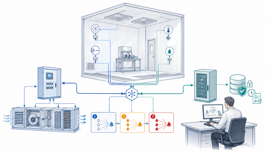 BMS, EMS e Controlli Ambientali per Cleanroom GMP: monitoring, allarmi e Data Integrity