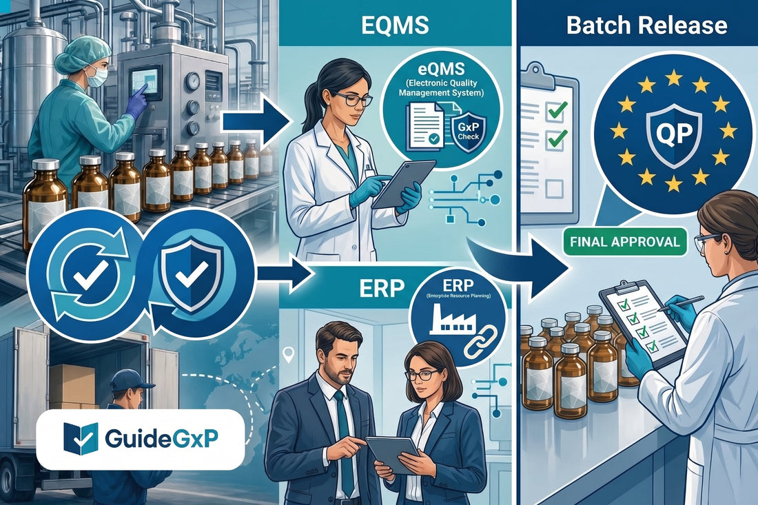 Workflow di rilascio dei lotti GMP in eQMS ed ERP: stati, autorizzazioni ed evidenze