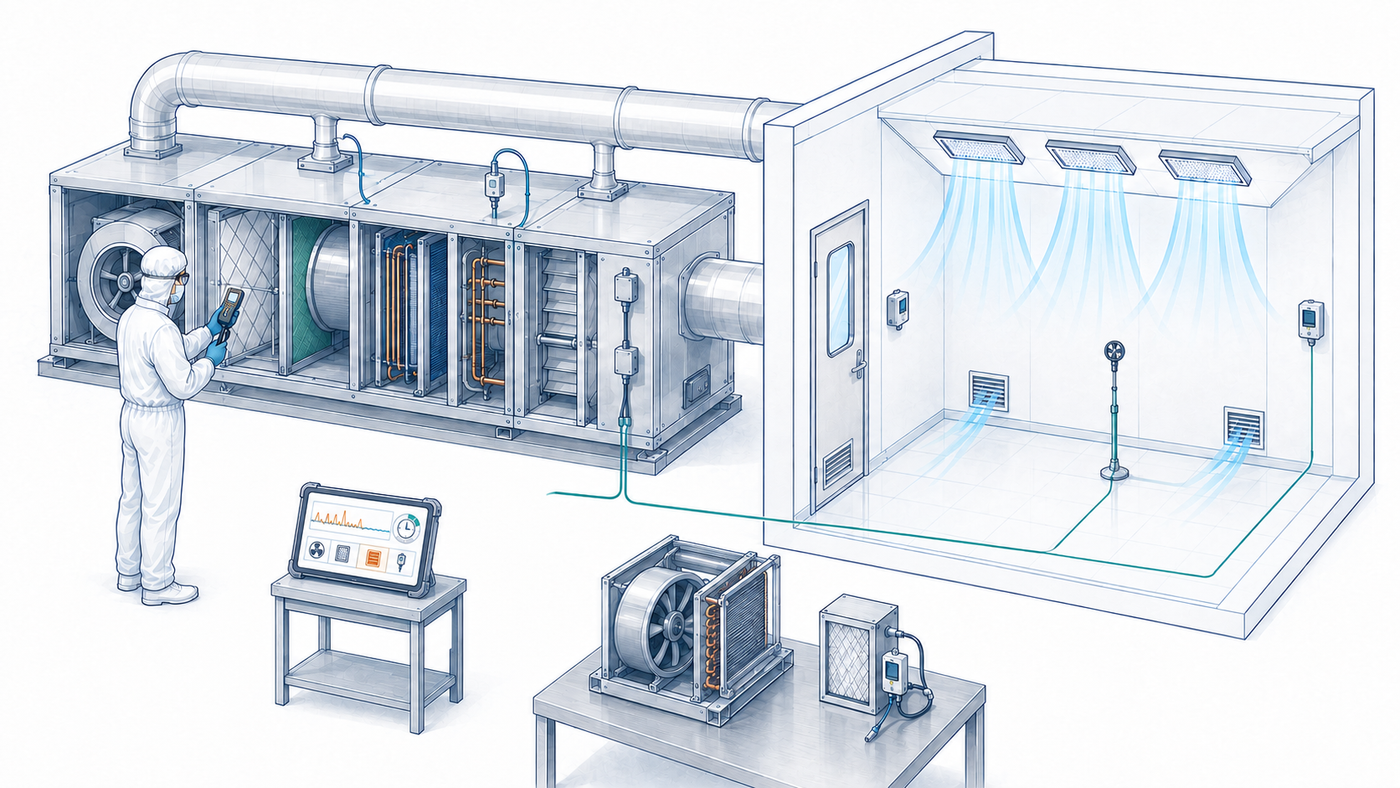 Requalification, Troubleshooting e Retrofit di Cleanroom e Sistemi HVAC GMP