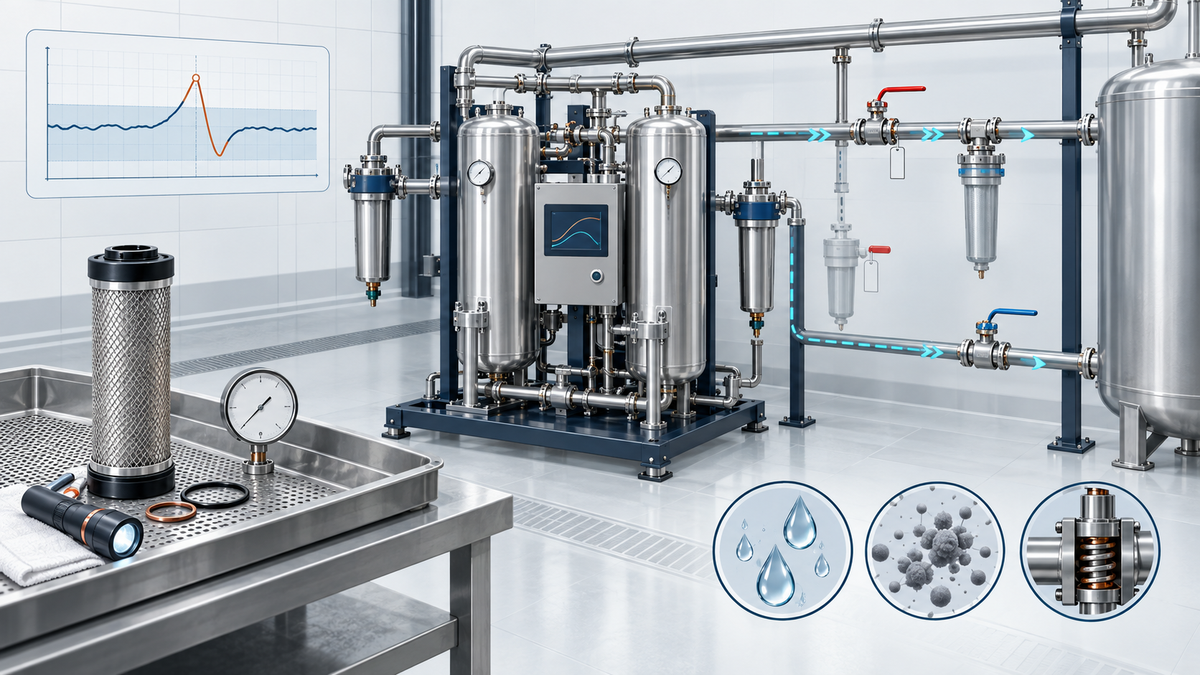 Critical utility instruments showing diagnostic measurements beside steam, gas and vacuum equipment