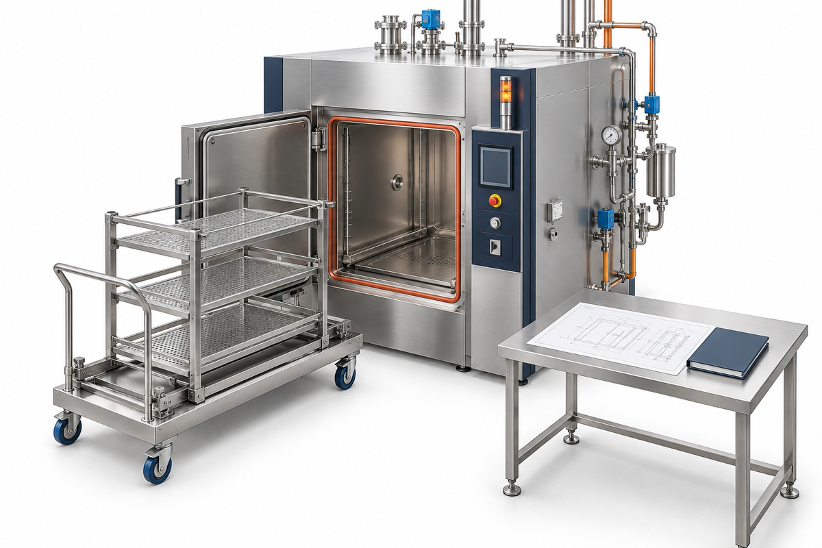 Pharmaceutical autoclave and engineering workspace for defining URS requirements
