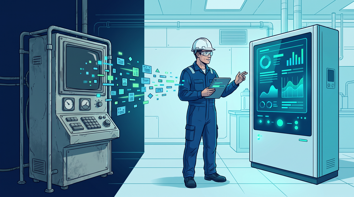 Illustrazione del retrofit di un sistema di monitoraggio ambientale esistente in uno stabilimento in esercizio