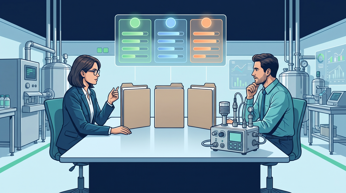 Illustrazione della valutazione comparativa di offerte per un sistema di monitoraggio ambientale
