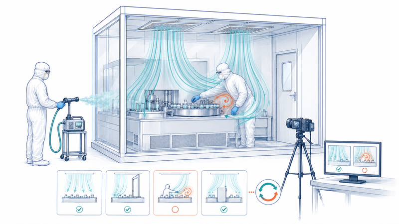 Airflow Visualisation Studies nelle Cleanroom GMP: protocollo, esecuzione e interpretazione