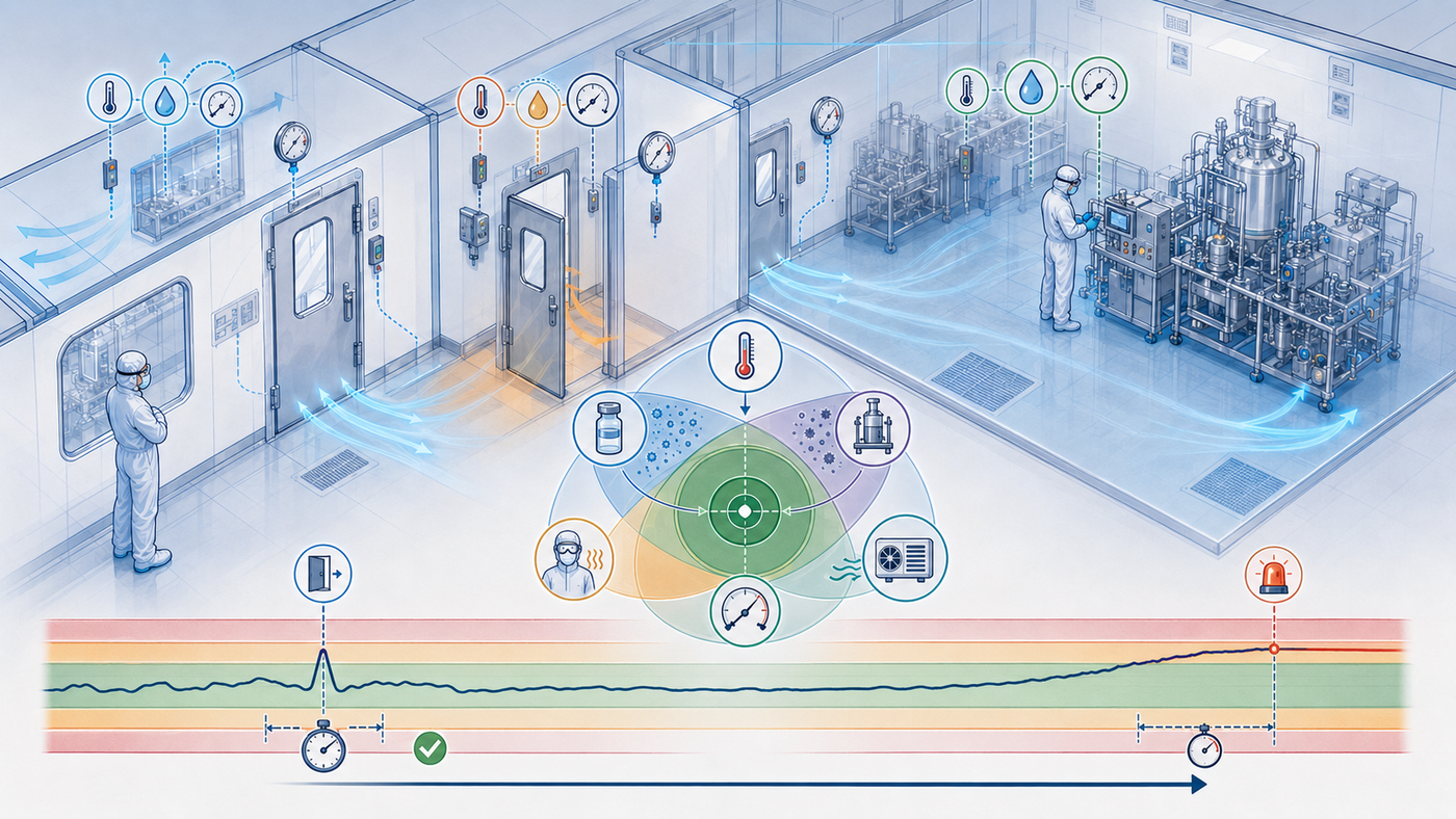 Temperatura, Umidità e Pressione nelle Cleanroom GMP: come definire operating range e allarmi