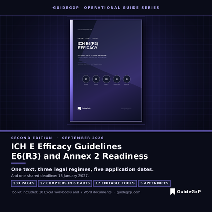 Efficacy Guidelines ICH E: Readiness für E6(R3) und Annex 2