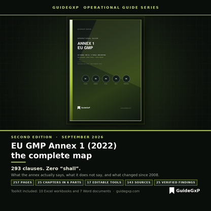 EU GMP Anexo 1 (2022): el mapa completo — Guía operativa GuideGxP