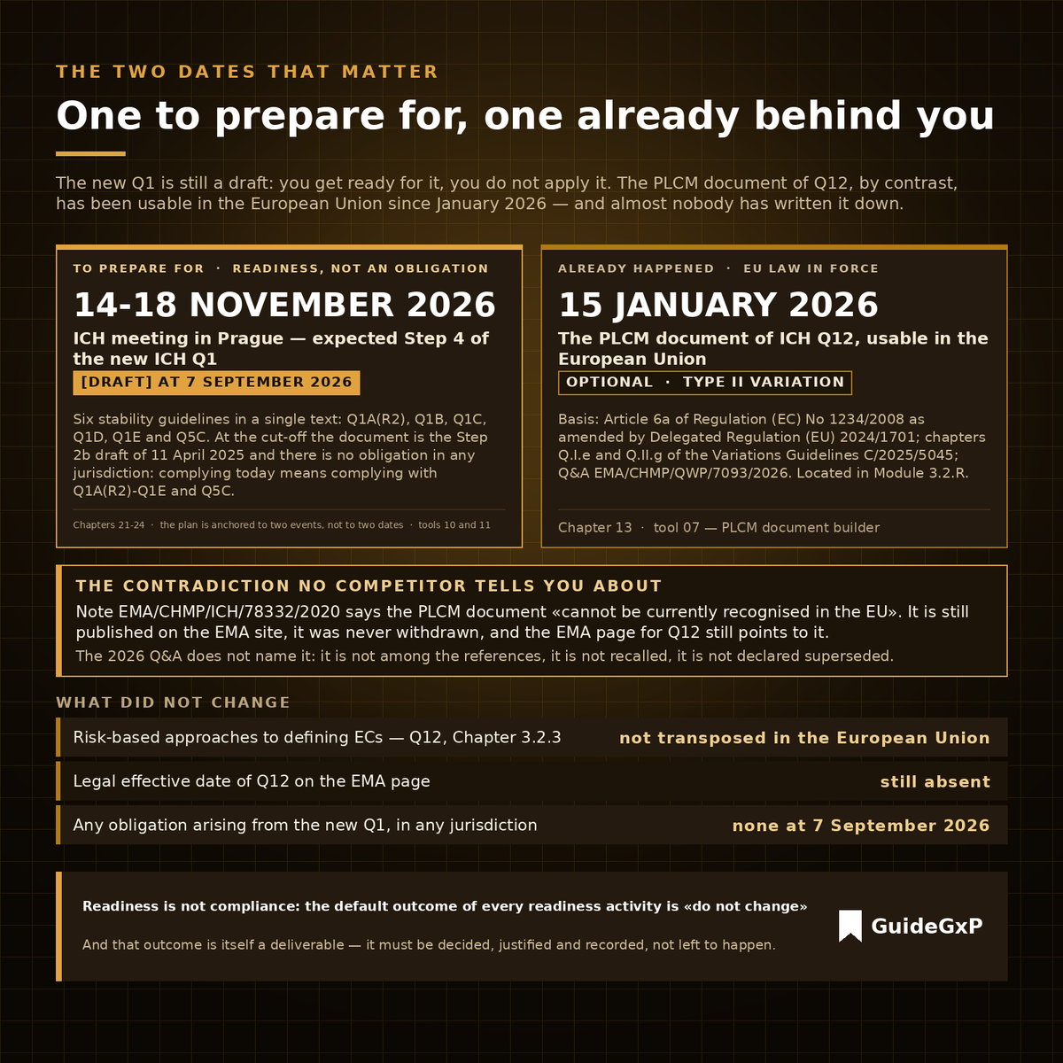 Quality Guidelines ICH Q: che cosa è davvero applicabile, e la readiness al nuovo Q1