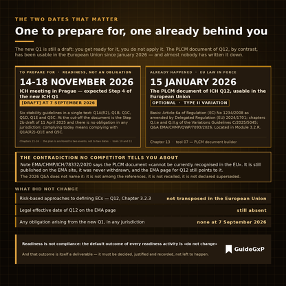 Quality Guidelines ICH Q: che cosa è davvero applicabile, e la readiness al nuovo Q1