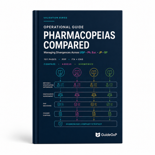 GMP Pharmacopoeias Compared: Operational Management of USP – Ph. Eur. – JP – BP Divergences in GxP Audits