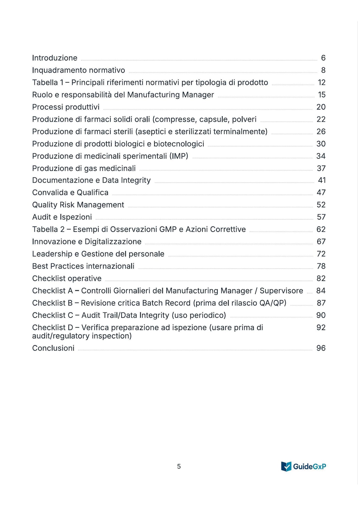 Guida Tecnica del Manufacturing Manager in Azienda Farmaceutica