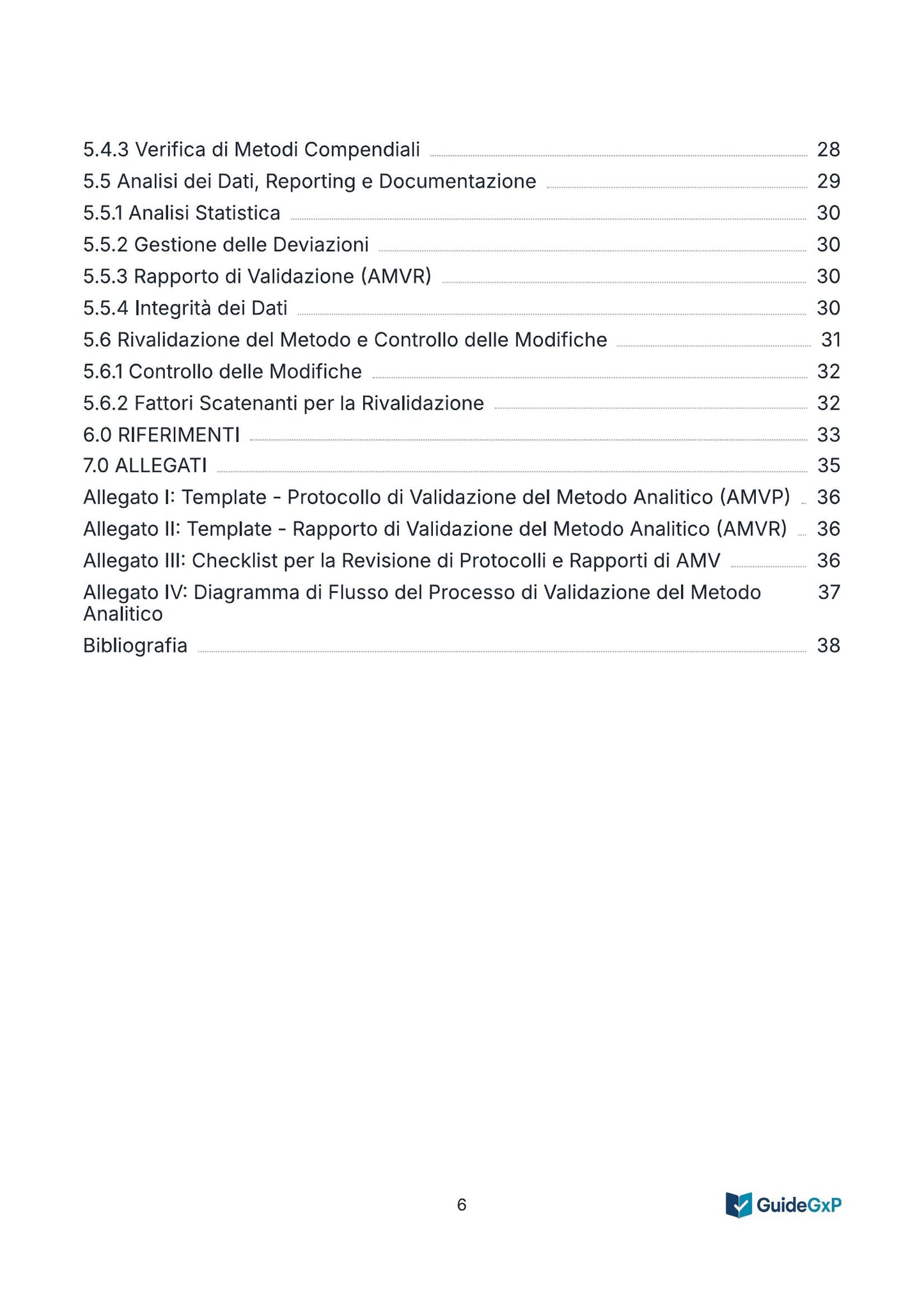SOP – Validazione dei Metodi Analitici (Analytical Method Validation – AMV)