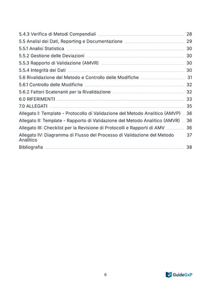 SOP – Validazione dei Metodi Analitici (Analytical Method Validation – AMV)