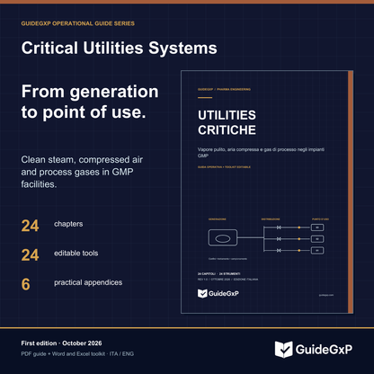Copertina dell'edizione italiana — Utilities critiche, vapore pulito, aria compressa e gas di processo